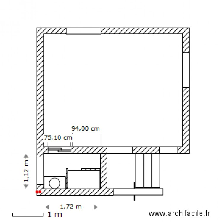 salle d'eau. Plan de 0 pièce et 0 m2