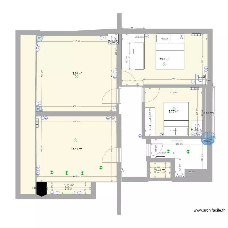 ILE GLORIETTE AVEC ELECTRICITE. Plan de 