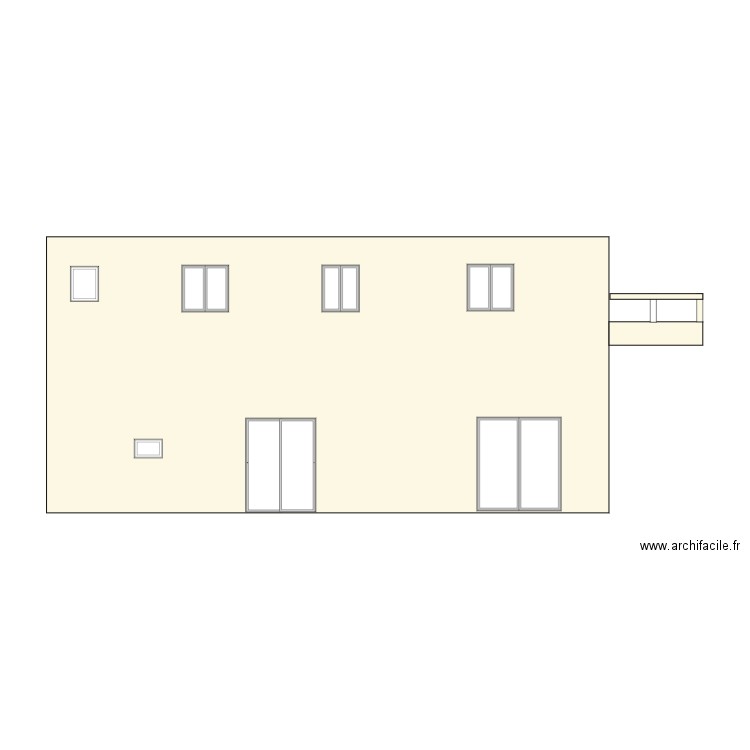 facade ouest. Plan de 0 pièce et 0 m2