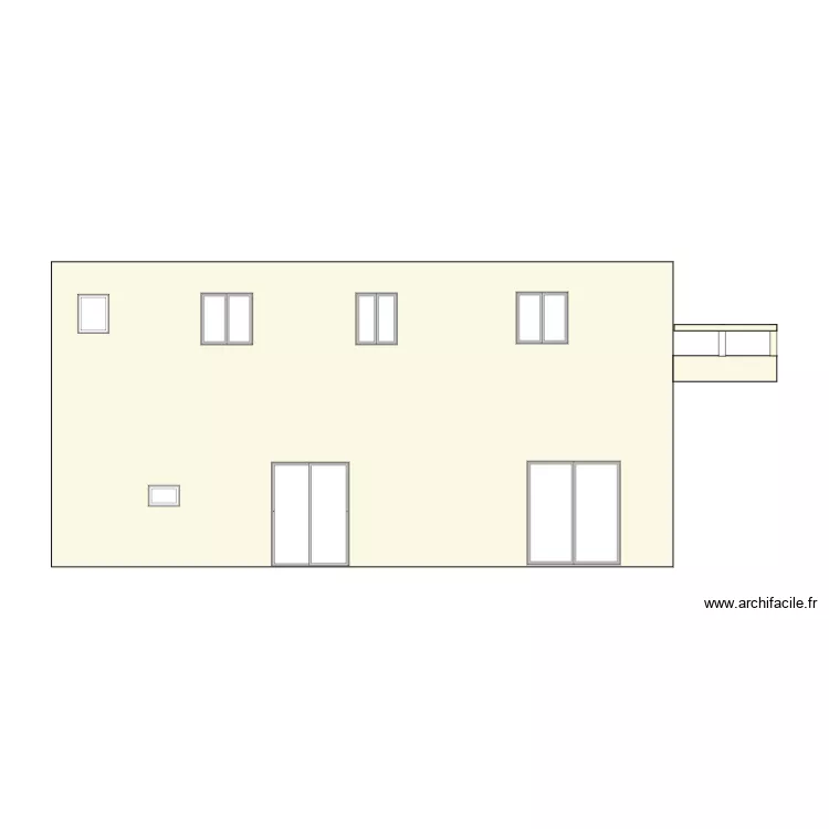 facade ouest. Plan de 