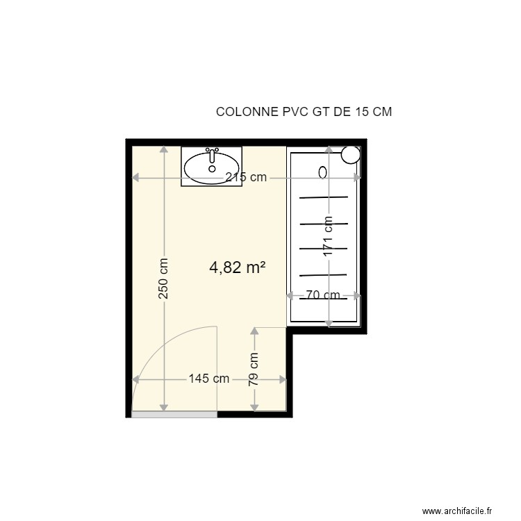 PROVOST MICHEL . Plan de 1 pièce et 5 m2