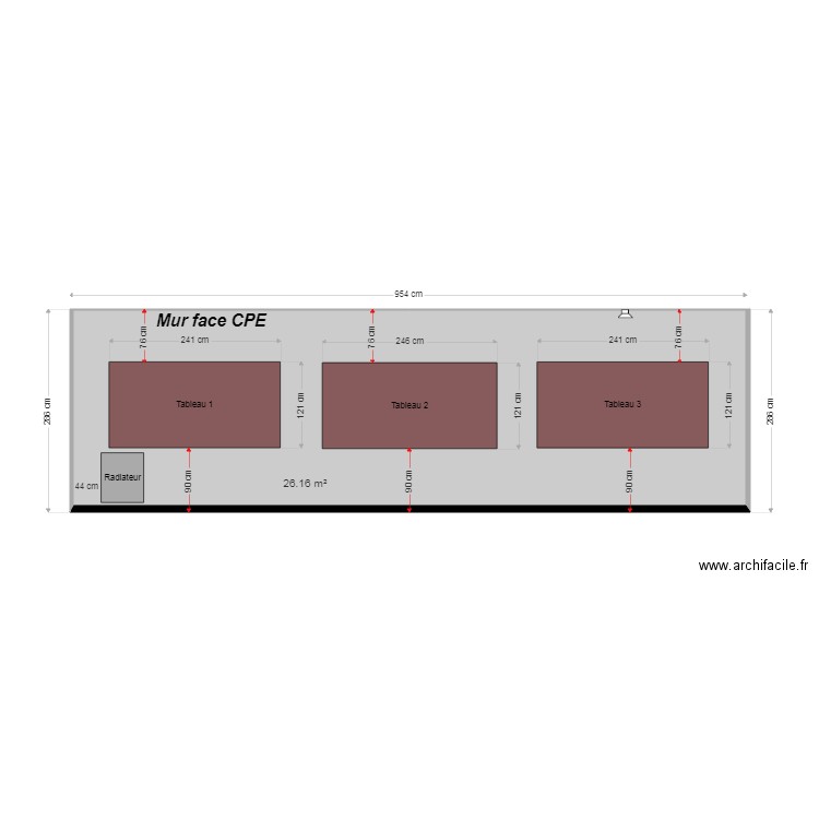 Tableau. Plan de 0 pièce et 0 m2