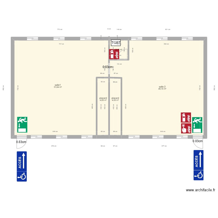 local maquette 2. Plan de 5 pièces et 111 m2