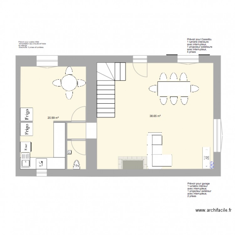 acciola rdc actuel. Plan de 0 pièce et 0 m2