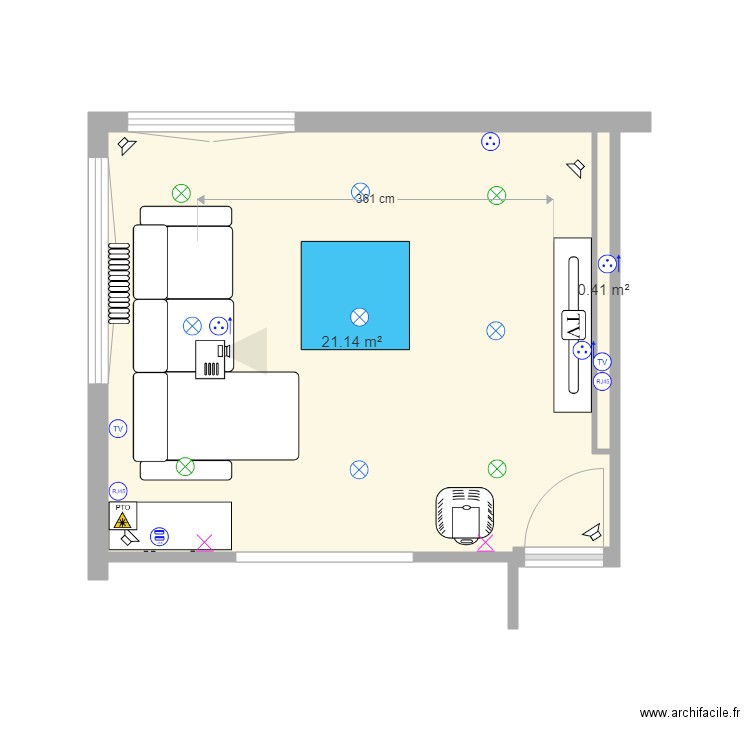 Salon. Plan de 0 pièce et 0 m2