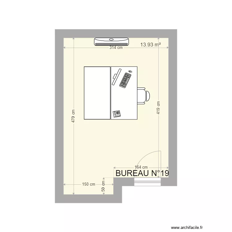 Bureau 19. Plan de 