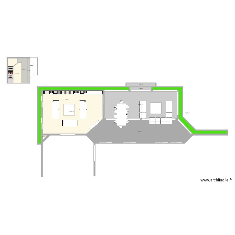 Terrasse salon. Plan de 0 pièce et 0 m2