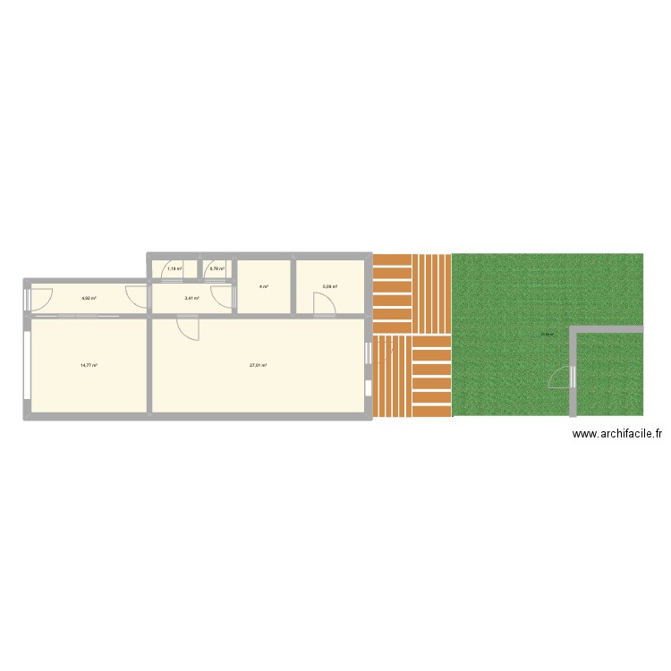 Appart Claire & Boyd existant. Plan de 0 pièce et 0 m2