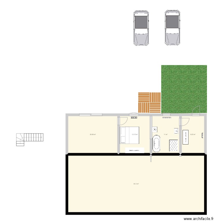 agrandisement . Plan de 0 pièce et 0 m2