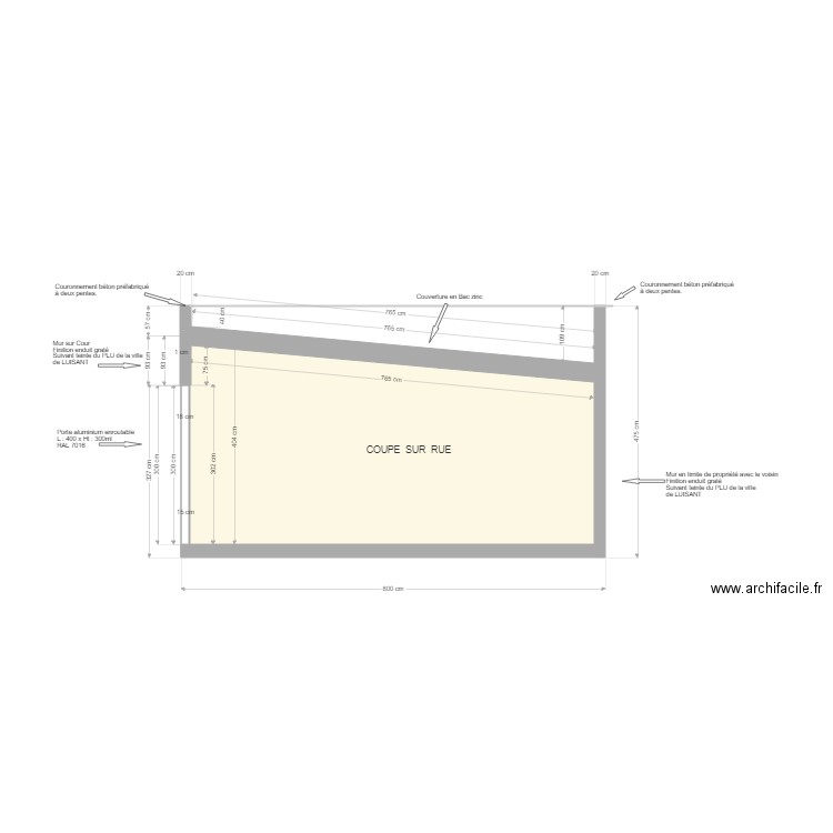 COUPE SUR GARAGE EXTERIEUR 2. Plan de 0 pièce et 0 m2