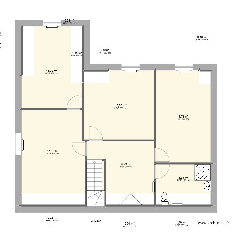 RIMBERT 2. Plan de 19 pièces et 82 m2