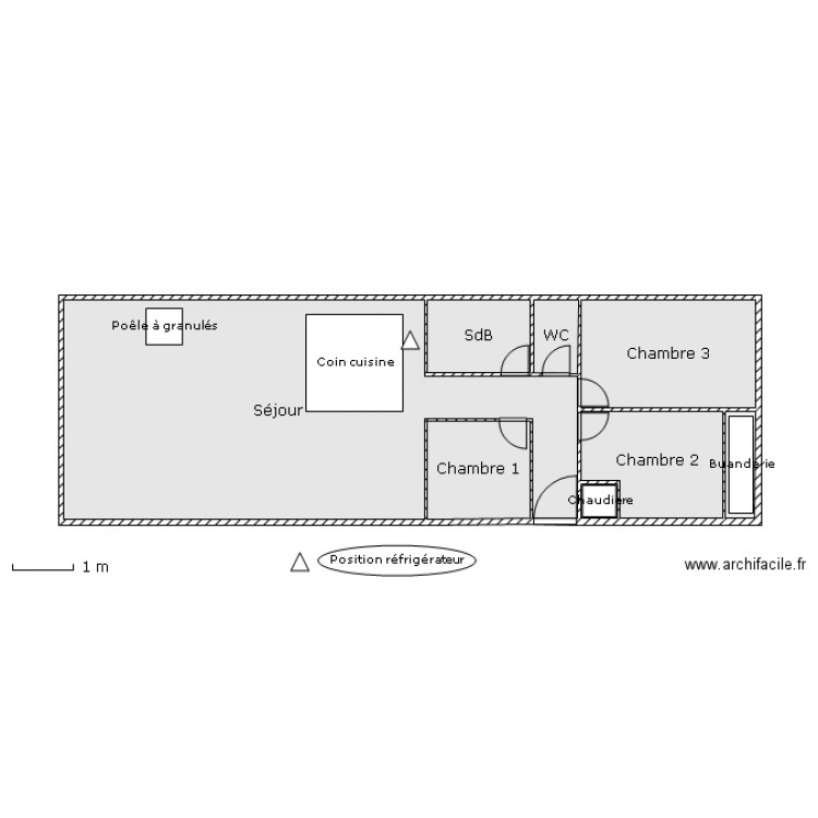 Schema d'amenagement mobil home 11,60m x 3,80m  COSALT CARLTON 36x12. Plan de 0 pièce et 0 m2