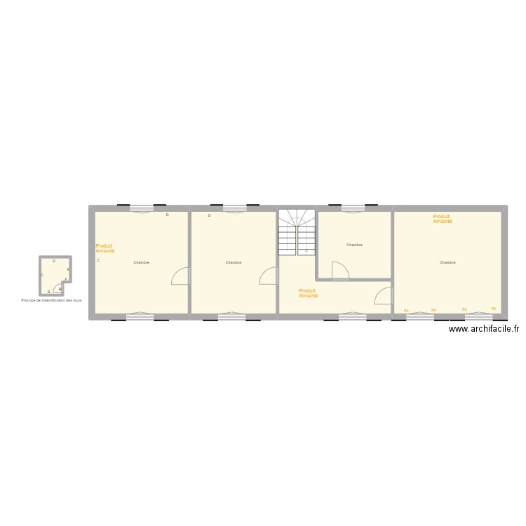 Croquis LOUTRE Etages. Plan de 6 pièces et 91 m2