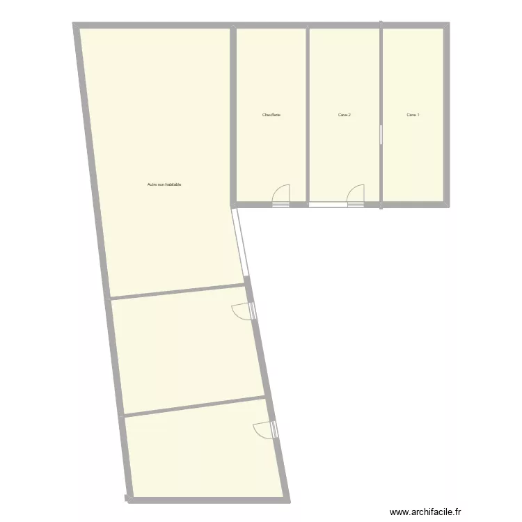 Croquis BARA  Sous sol et annexes. Plan de 