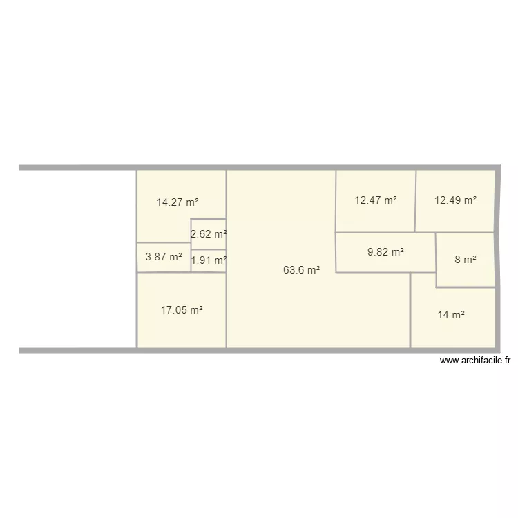 garage gauche. Plan de 