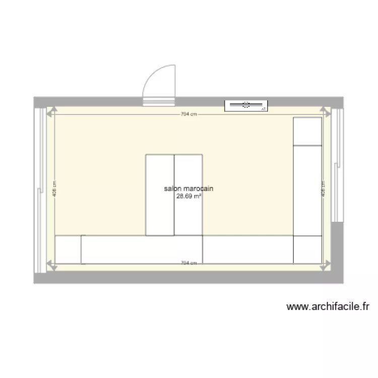 Salon marocain. Plan de Salon marocain. Plan de