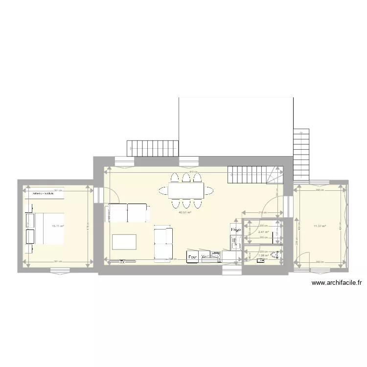 Maison Locatif Sorbiers. Plan de 