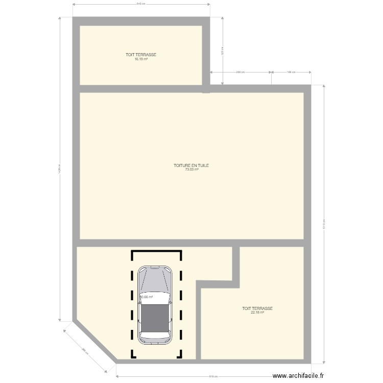 PLAIN PIED TOITURE. Plan de 0 pièce et 0 m2