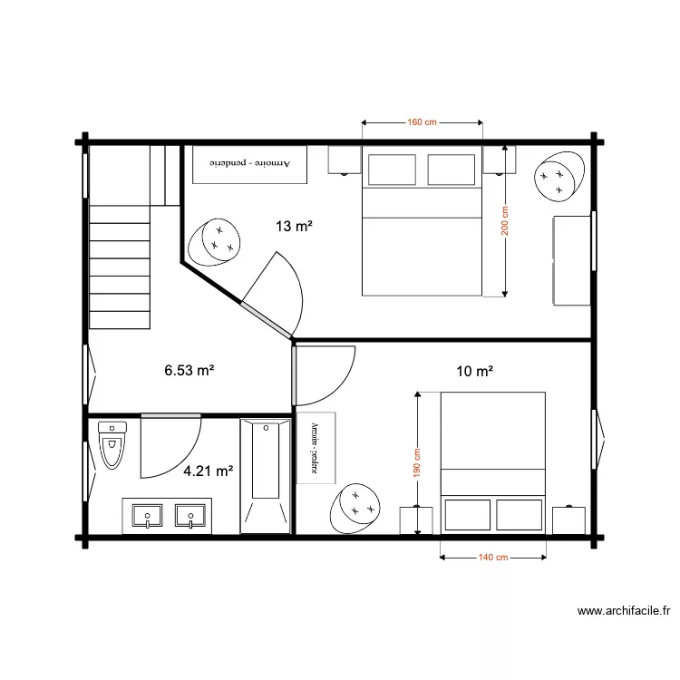 Etage Chalet 34 M Devis 2. Plan de 