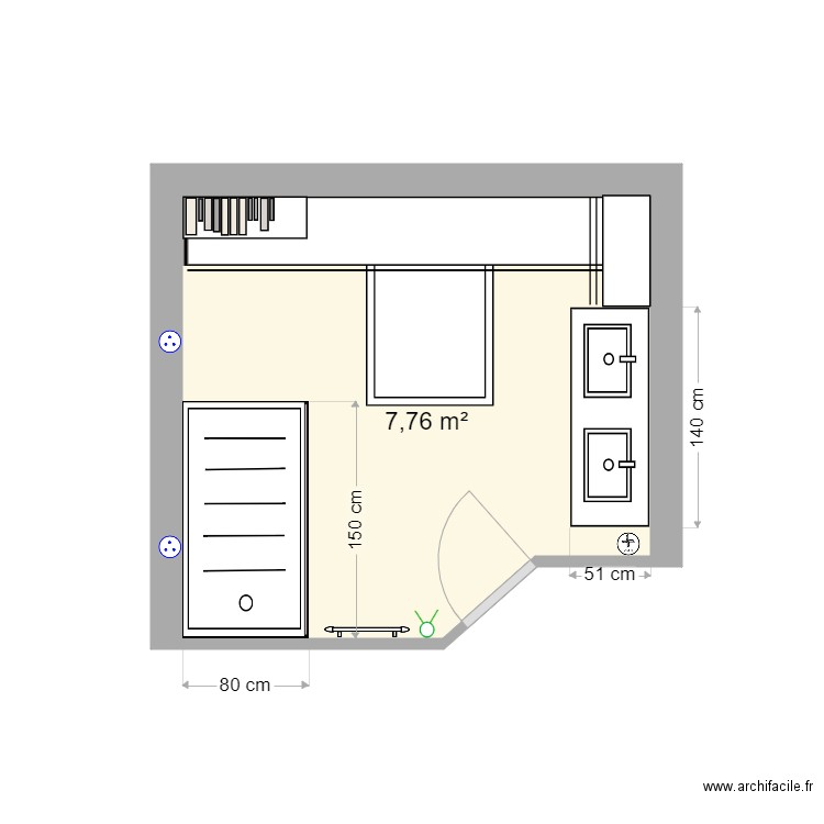 SDB V3. Plan de 0 pièce et 0 m2