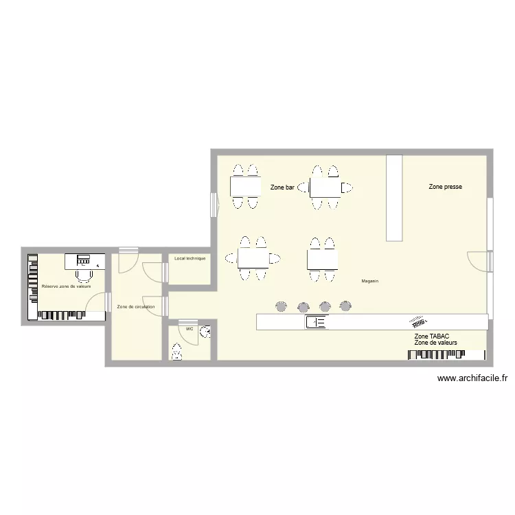 Tabac LE FONTENOY. Plan de 