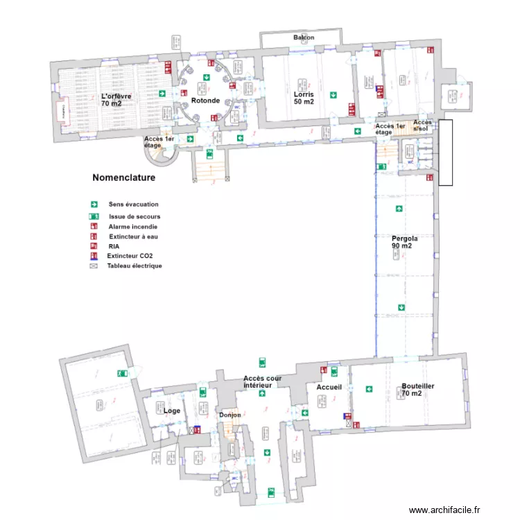 Pontarm&eacute; RDC avant projet. Plan de 