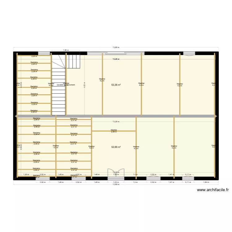 plancher mios. Plan de 2 pièces et 106 m² plancher mios. Plan de 2 pièces et 106 m²