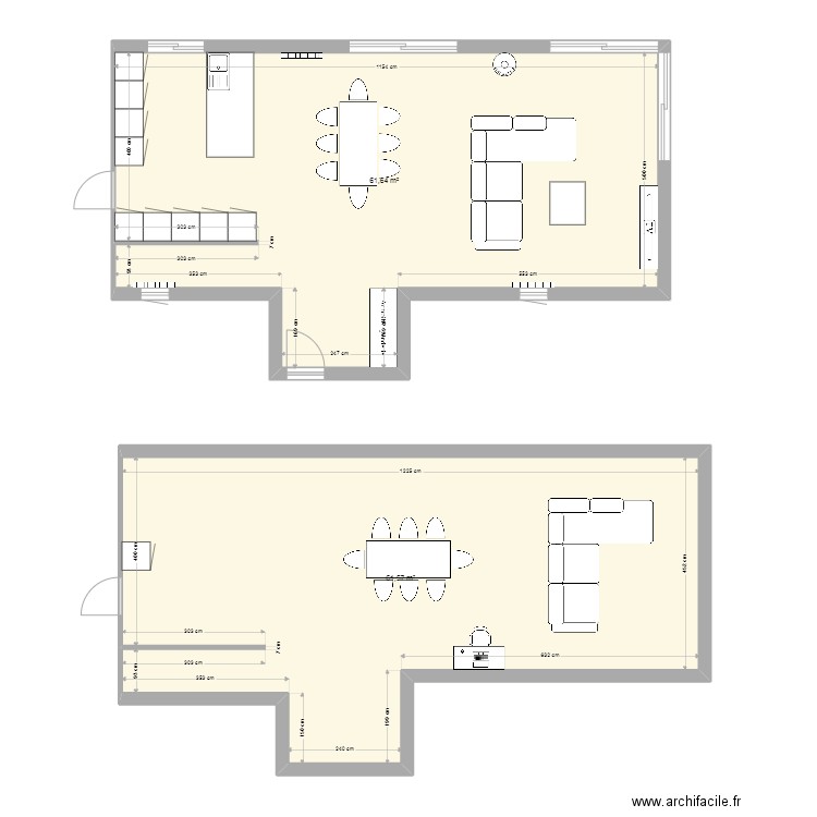 plan 3. Plan de 2 pièces et 123 m2