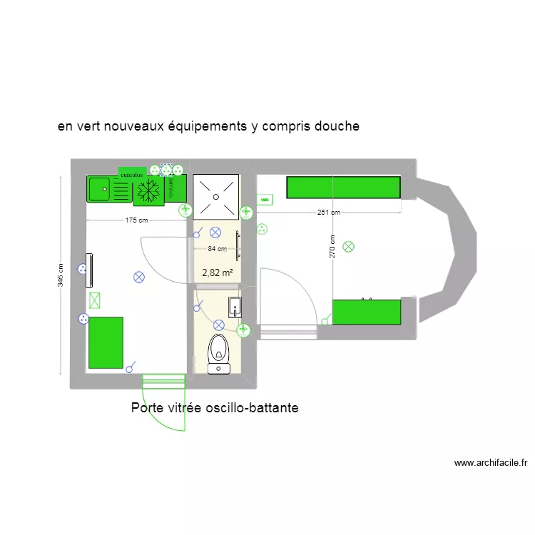 projet loge la platane. Plan de 