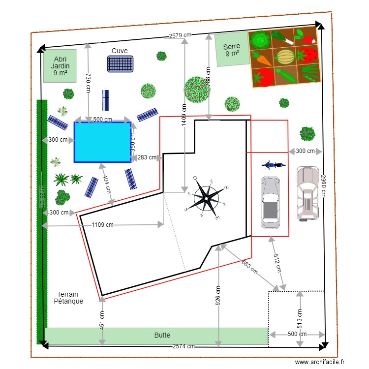 Plan de masse. Plan de 0 pièce et 0 m2