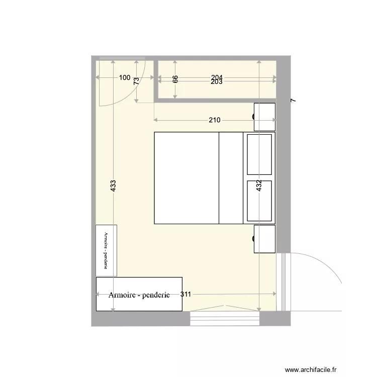 Chambre2 v1. Plan de 