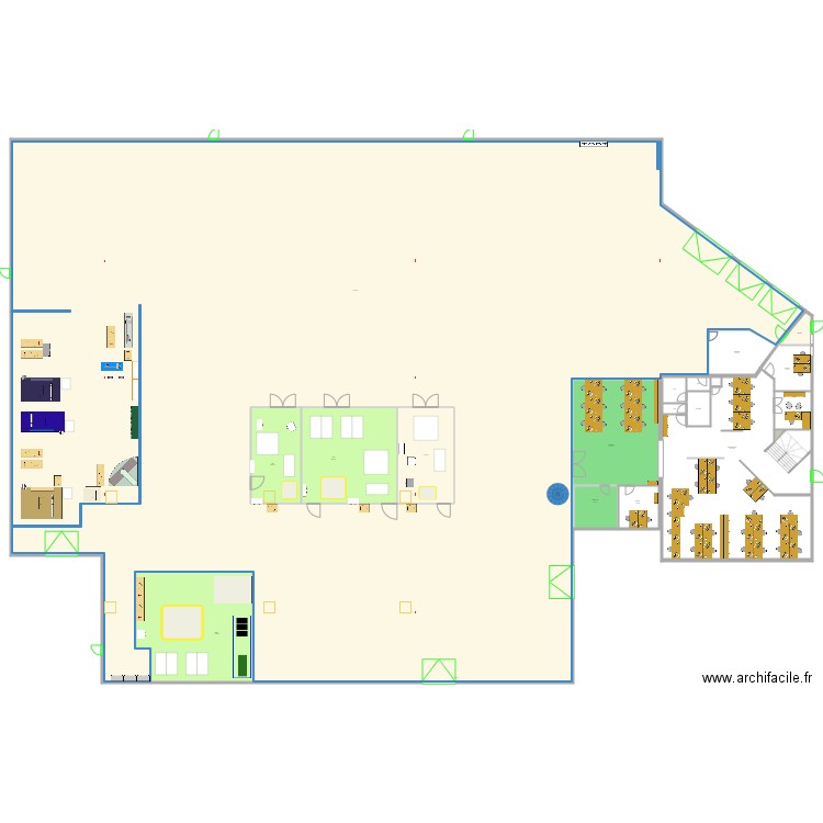 OHM RDC V m². Plan de 19 pièces et -1097 m2