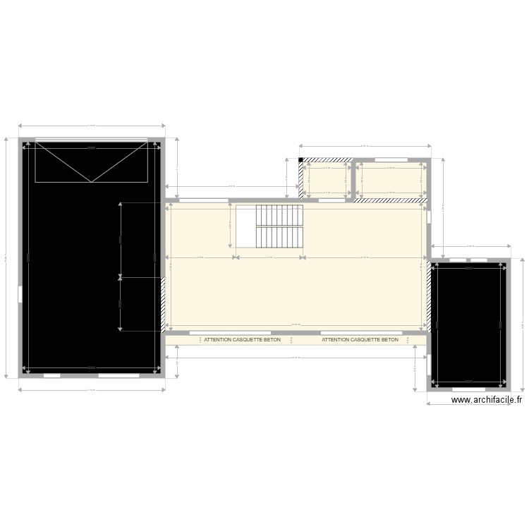 lecomptePLANCHER. Plan de 6 pièces et 200 m2