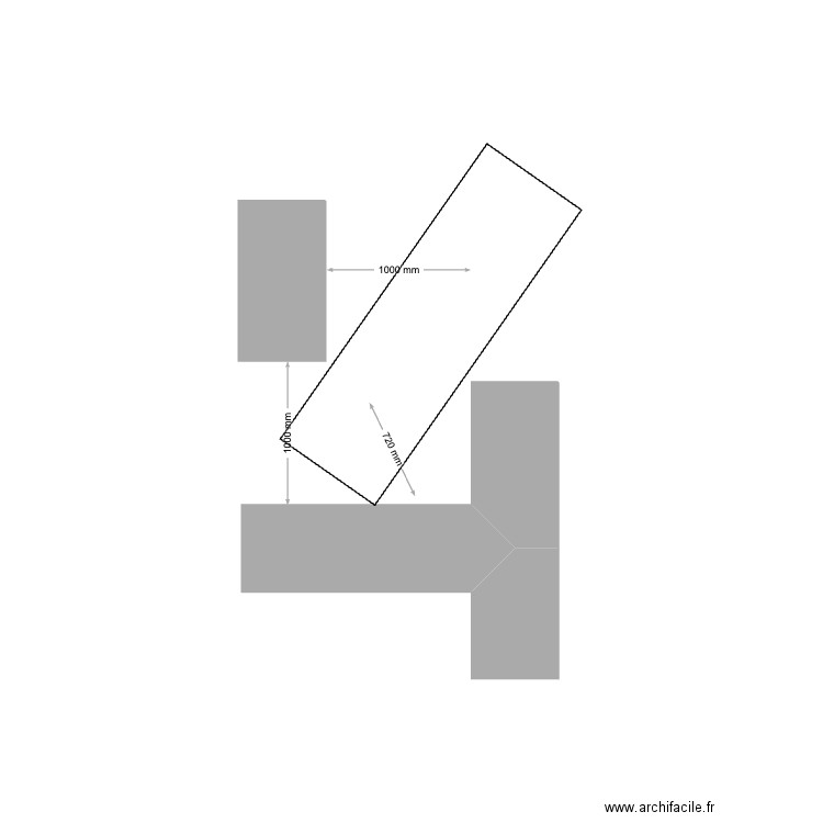 Passage fenêtre pour meuble. Plan de 0 pièce et 0 m2