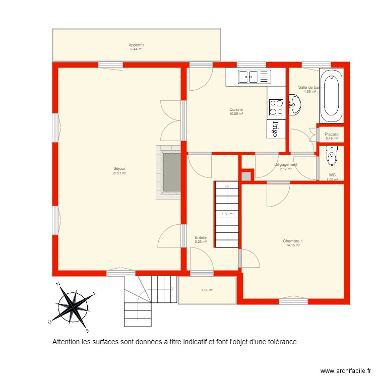 BI 2729 rdc non côté. Plan de 0 pièce et 0 m2