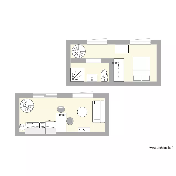 Studio Jardin. Plan de 