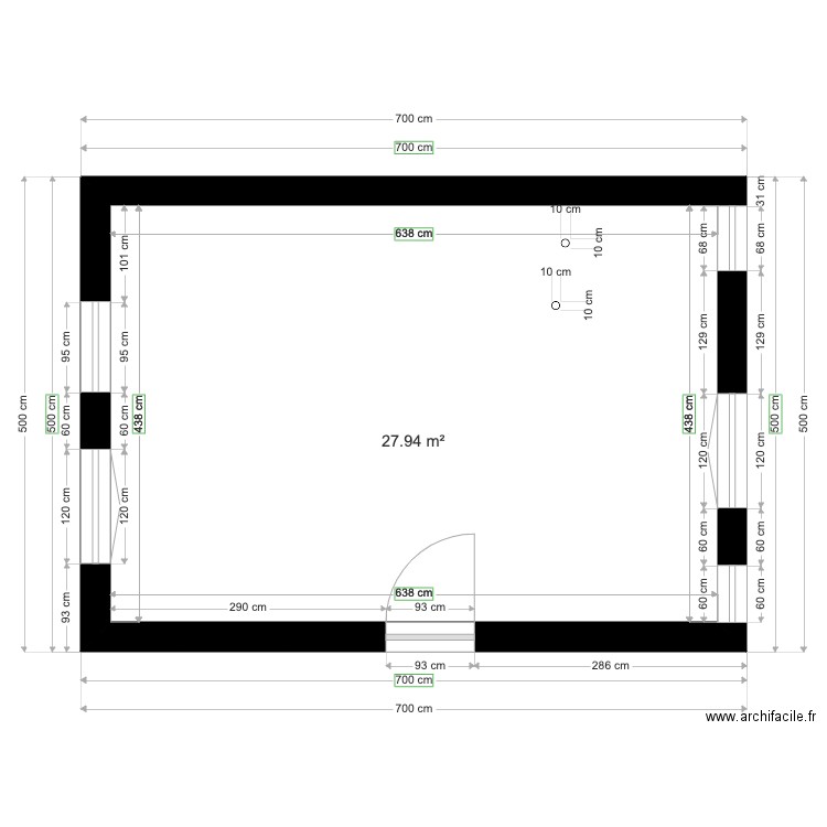 RDC brute . Plan de 0 pièce et 0 m2