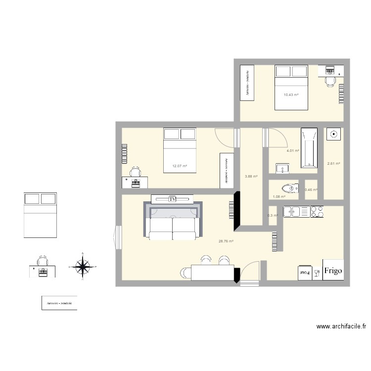 coloc tram. Plan de 0 pièce et 0 m2