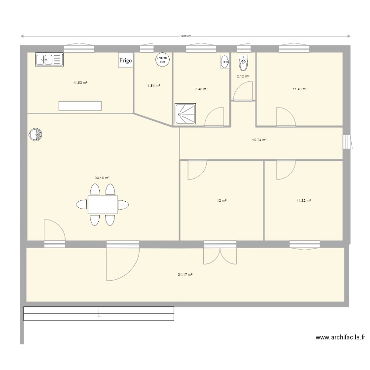 essai plan pied 1. Plan de 0 pièce et 0 m2