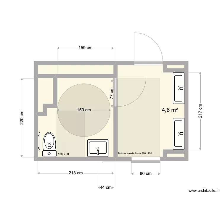 SANITAIRES HEVEA 1. Plan de 