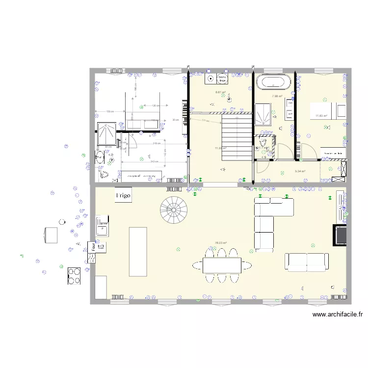 cuisine ilot. Plan de cuisine ilot. Plan de