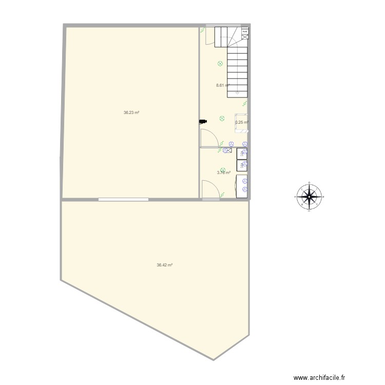 Test RDC. Plan de 0 pièce et 0 m2