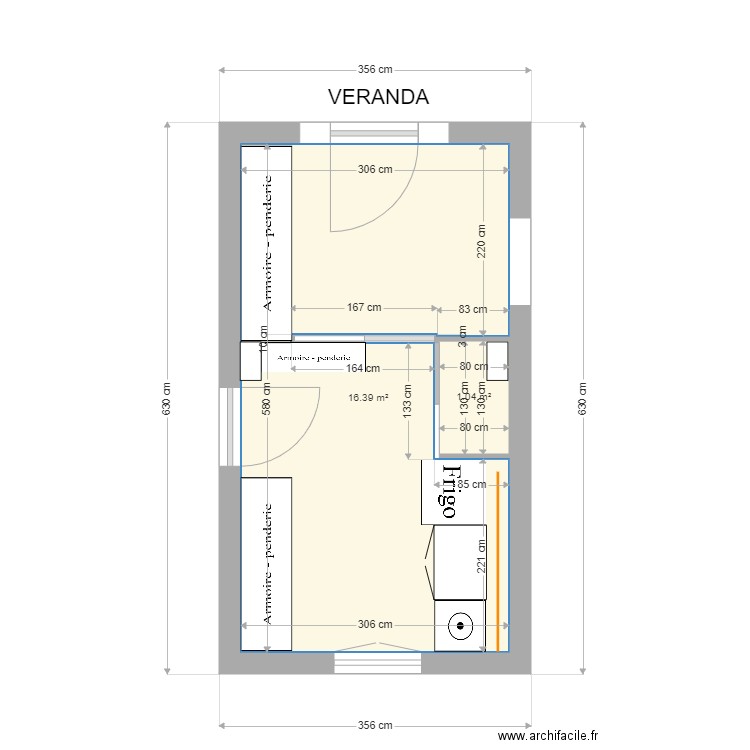 VERANDA. Plan de 0 pièce et 0 m2