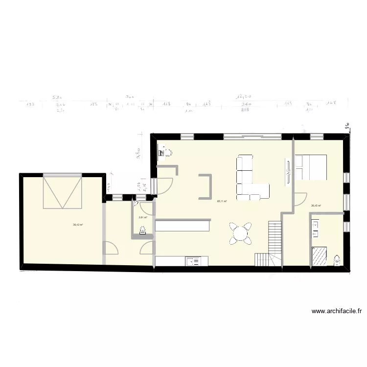rdc argeles. Plan de 4 pièces et 131 m² rdc argeles. Plan de 4 pièces et 131 m²