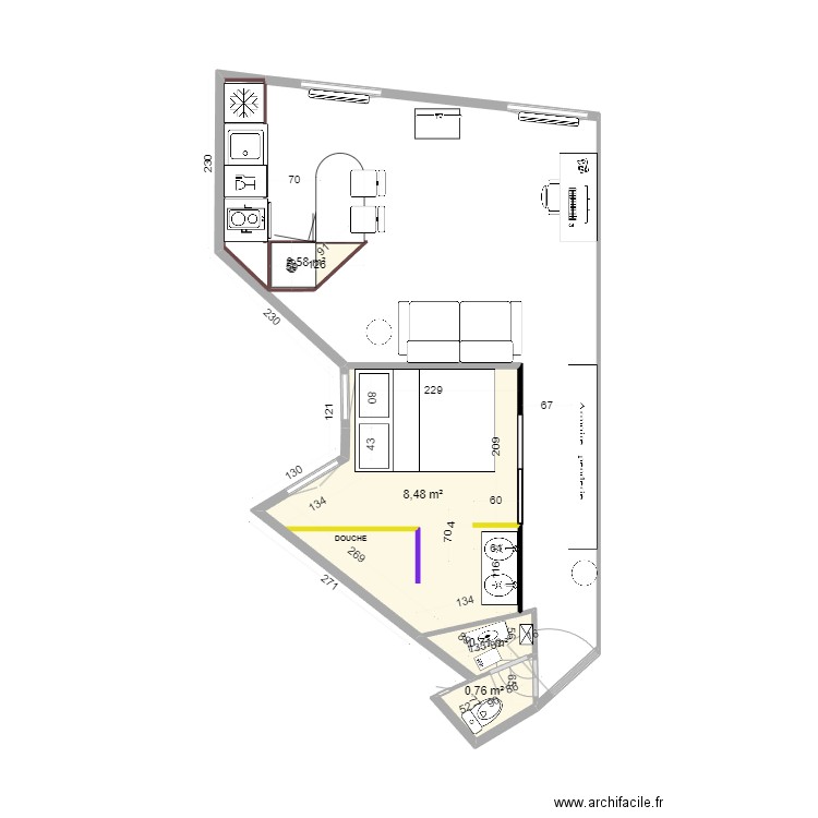 CB futur 8. Plan de 4 pièces et 11 m2