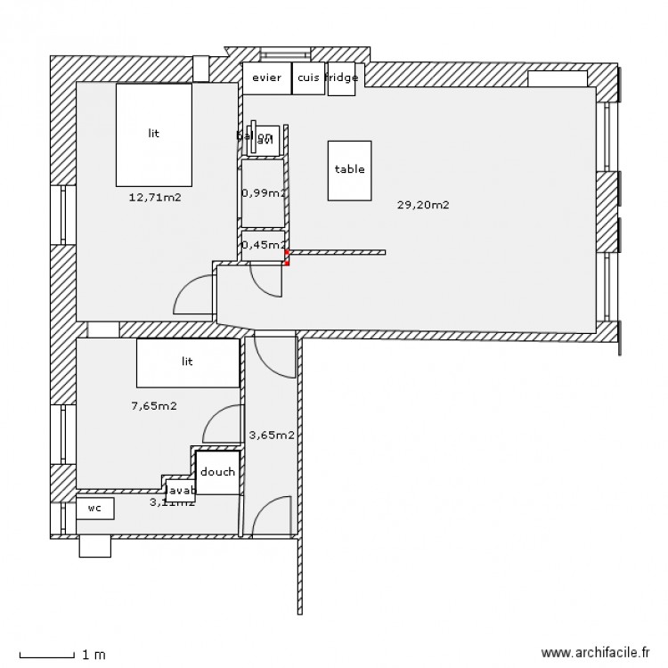 cuv6ter cible. Plan de 0 pièce et 0 m2
