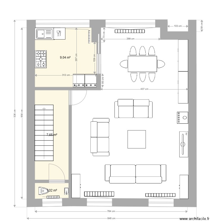 LiegeNew4. Plan de 13 pièces et 98 m2
