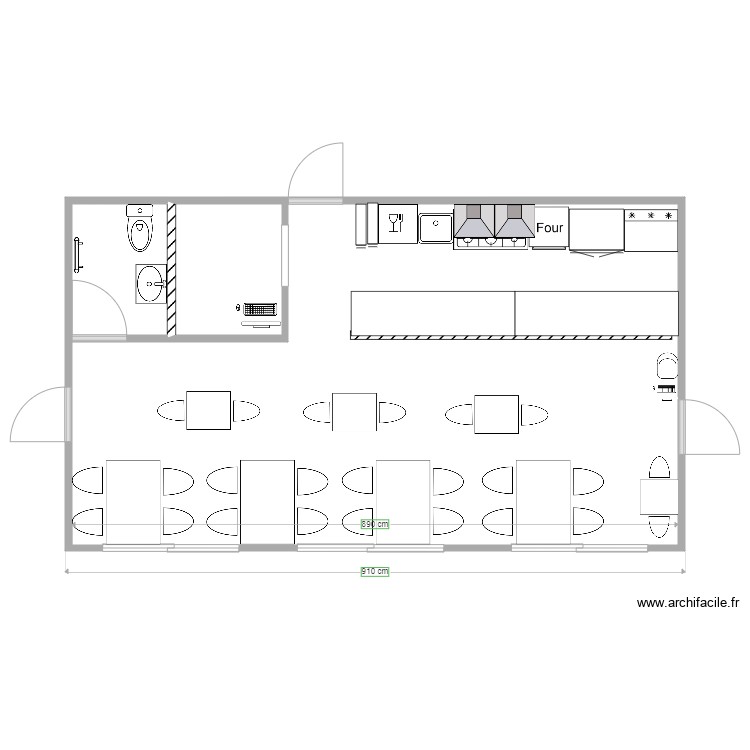 restaurant plan - Plan dessiné par rommeldagdag