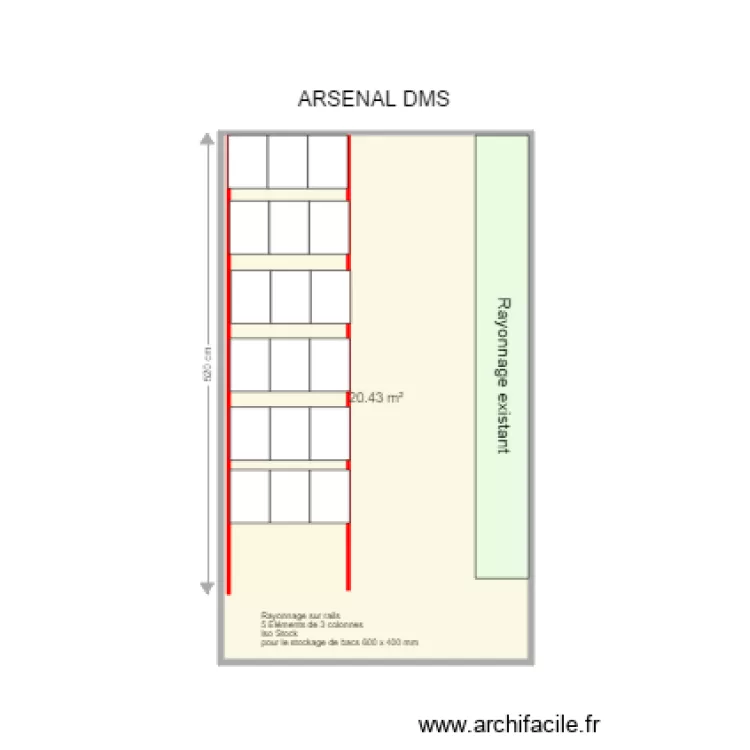 Centre Jean Perrin - Arsenal DMS. Plan de 