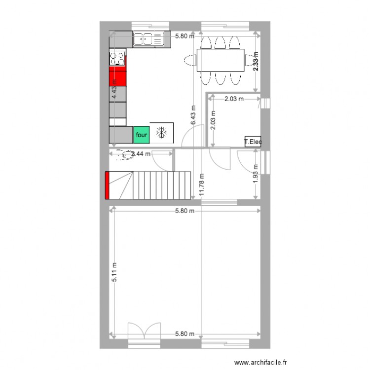 Samuel plan RDCH 071015 après gros oeuvre. Plan de 0 pièce et 0 m2